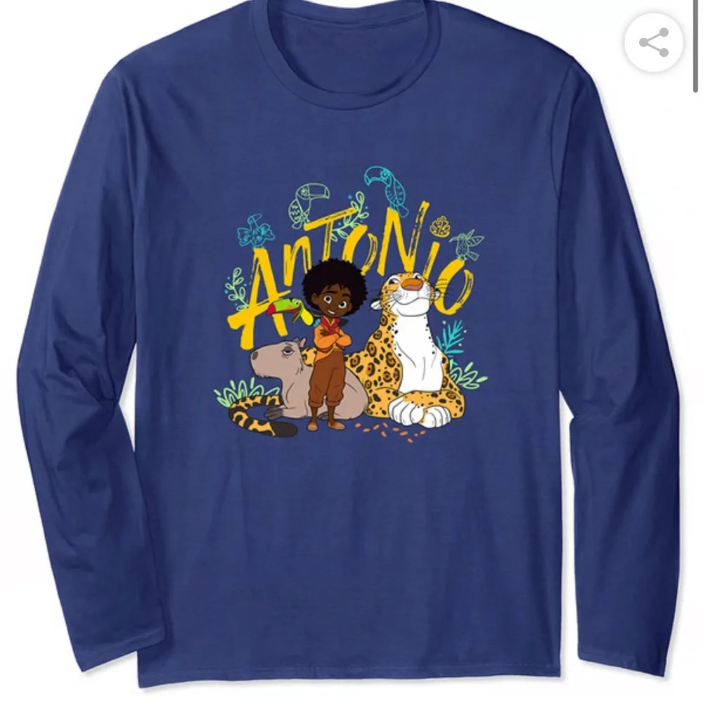 NEW| Disney Encanto Antonio with Animal Friends Long Sleeve T-shirt - Picture 1 of 4